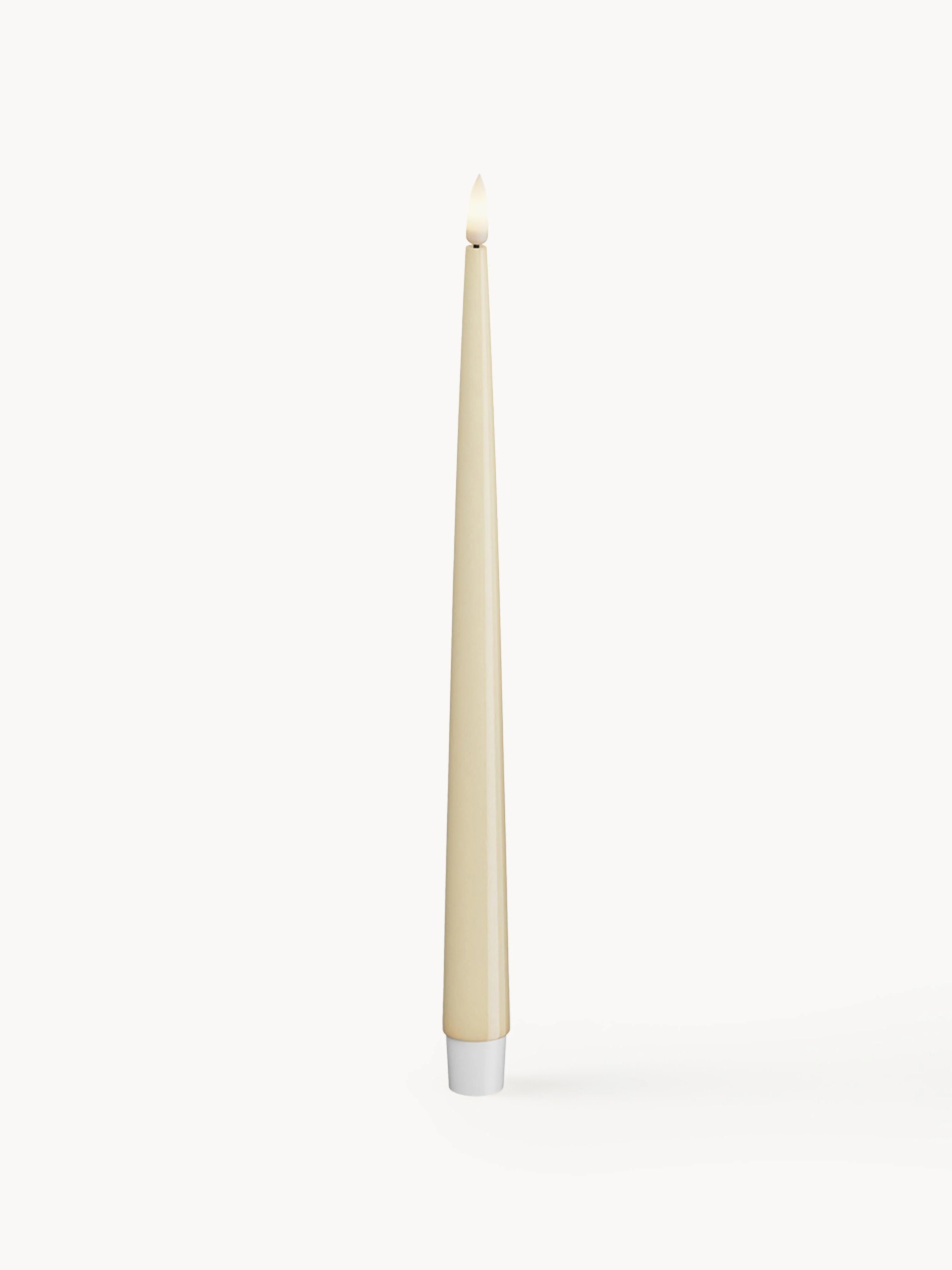 Handgefertigte LED-Stabkerzen Real Flame, H 28 cm, 2er-Set