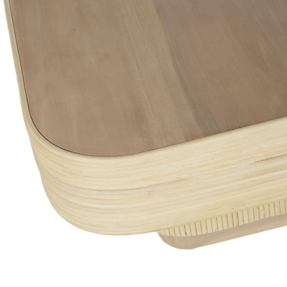 Viro - Table basse en bois de mahogany et calamus L135