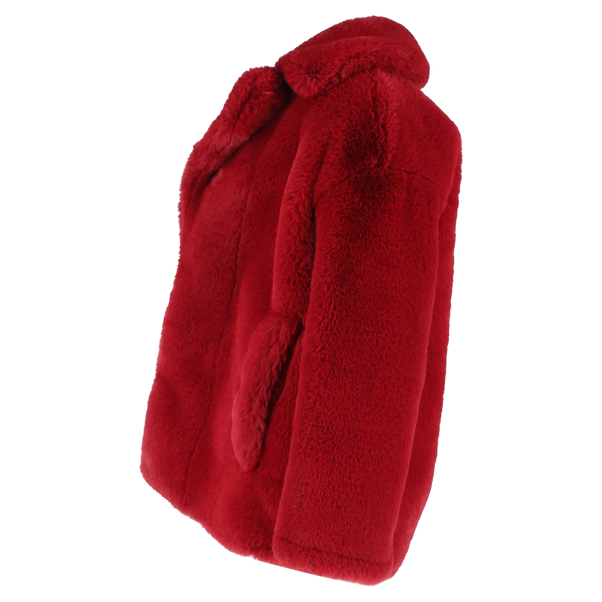 Diane Von Furstenberg Preloved Open Jacket in Burgundy Faux