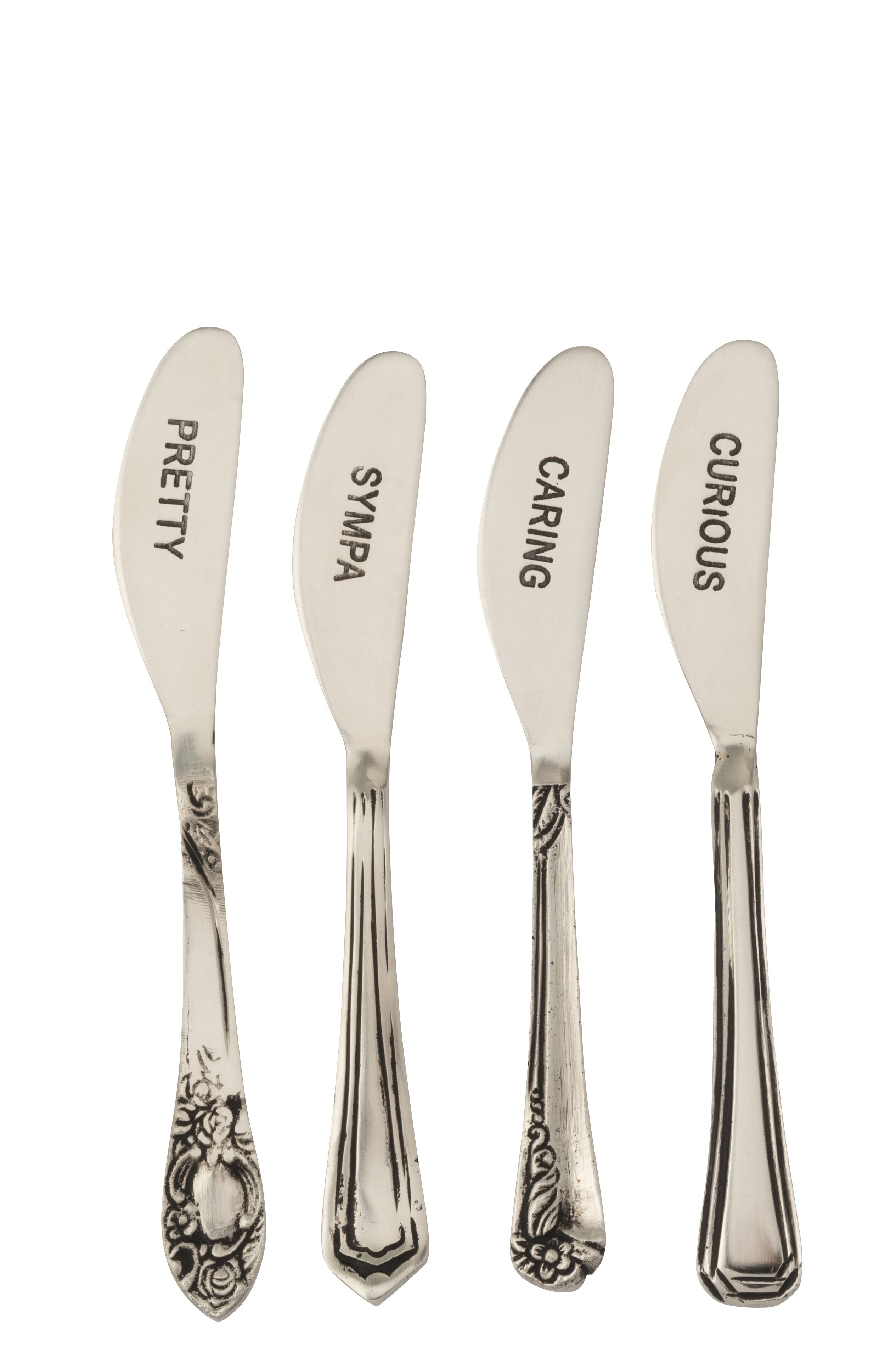 J-Line bestek Messing - brass - zilver - doos van 4