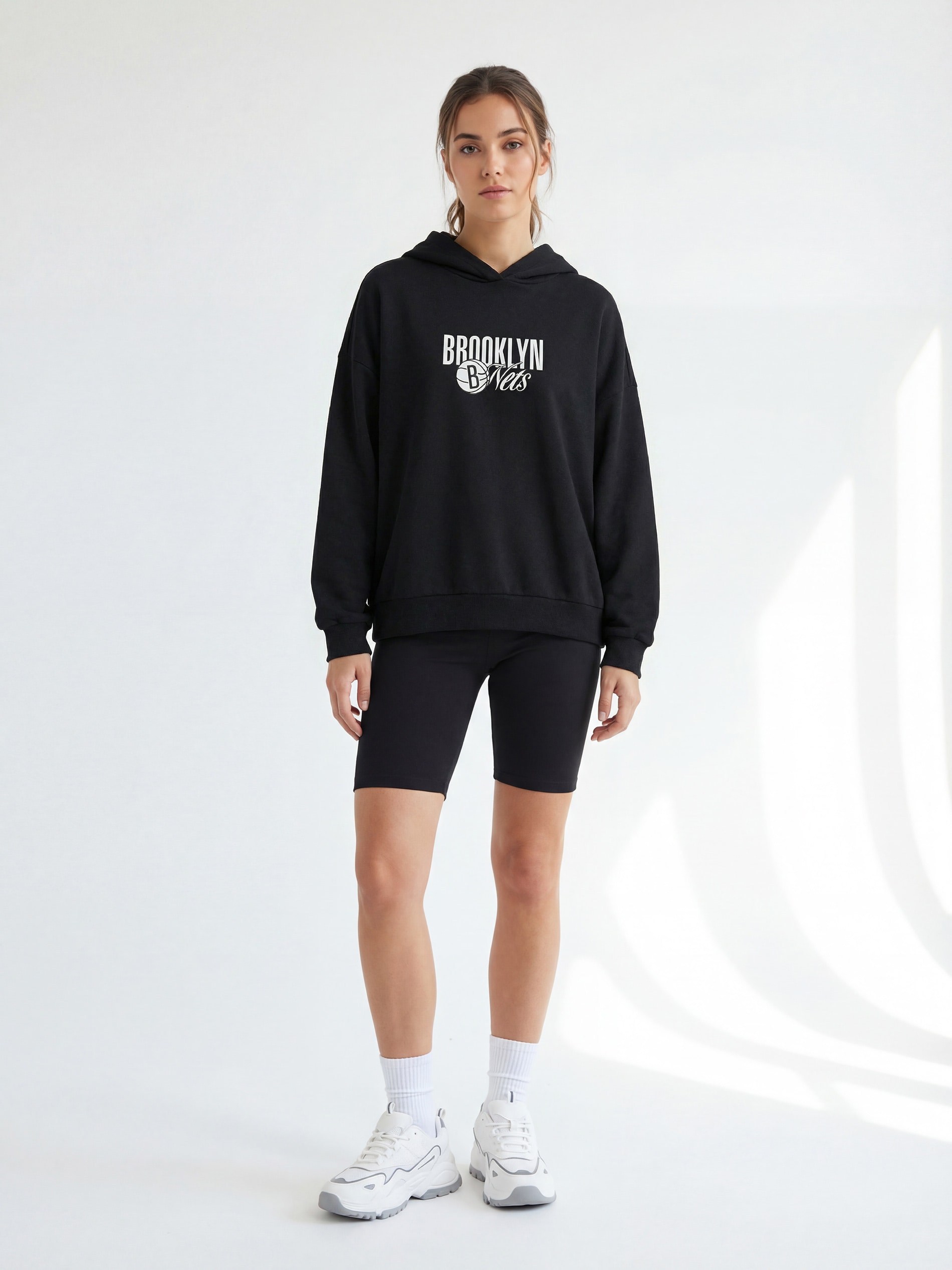 Bluza z kapturem z nadrukiem Brooklyn Nets NBA