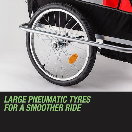 NNEMB Kids Bike Trailer Child Bicycle Pram Stroller Children Jogger Red