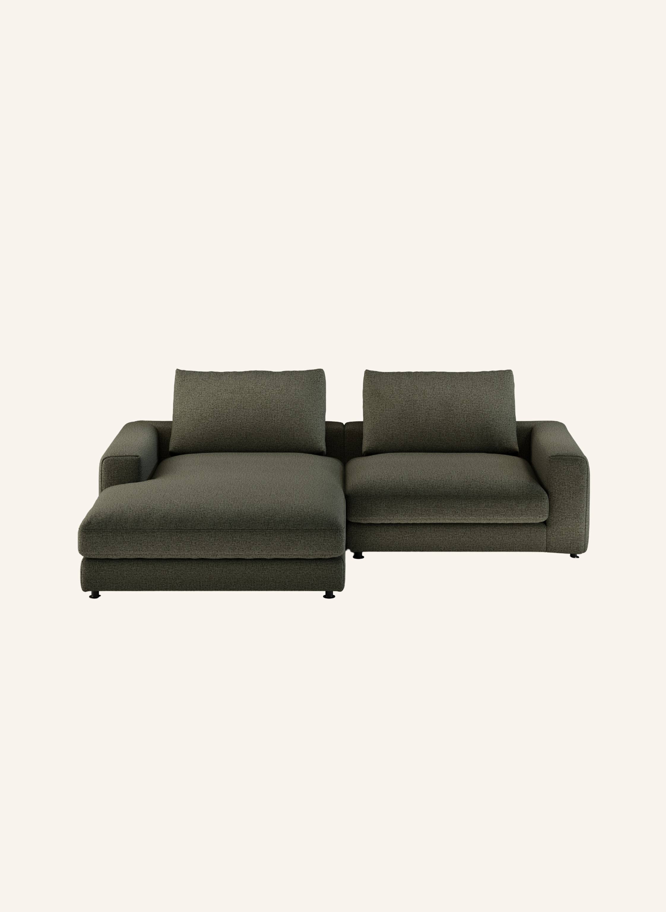 nydo 3-Sitzer Ecksofa MOSLER, links, Flachgewebe