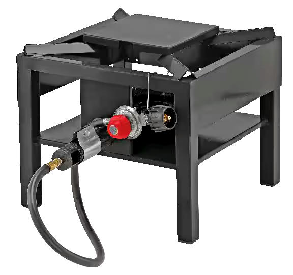 MASTER Chef Steel & Cast Iron Outdoor Cooker & Deep Fryer Stand with a Propane Gas Burner