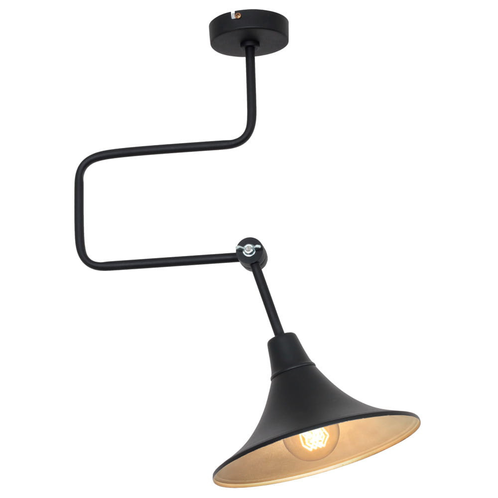 Lampa wisząca czarno-biała ANTIKA 1xE27x60W wym: 57x38x25 cm Aldex