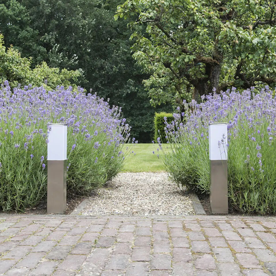 Qazqa sokkellamp malios zilverkleurig e27