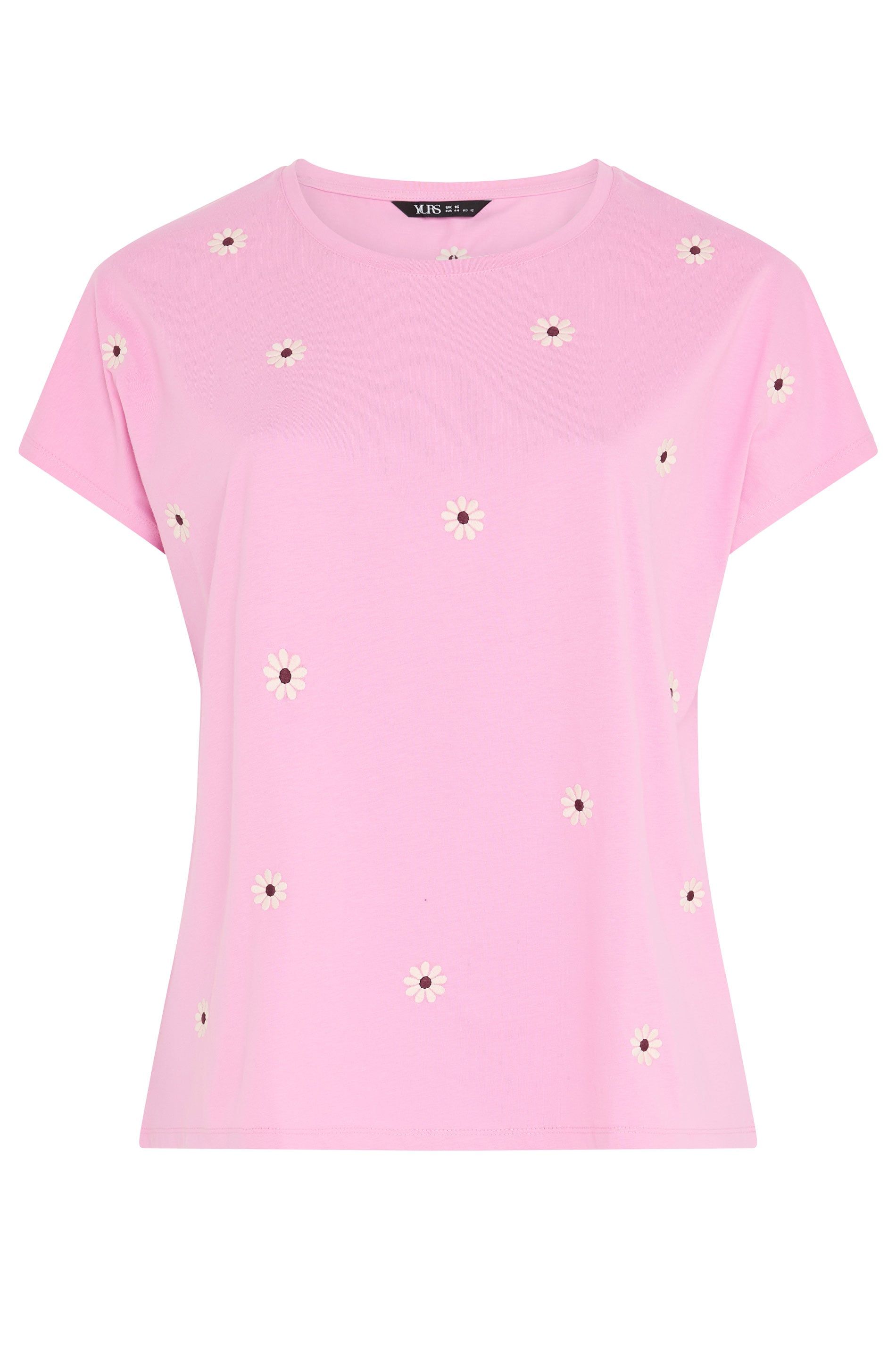 Yours Embroidered Daisy T-Shirt