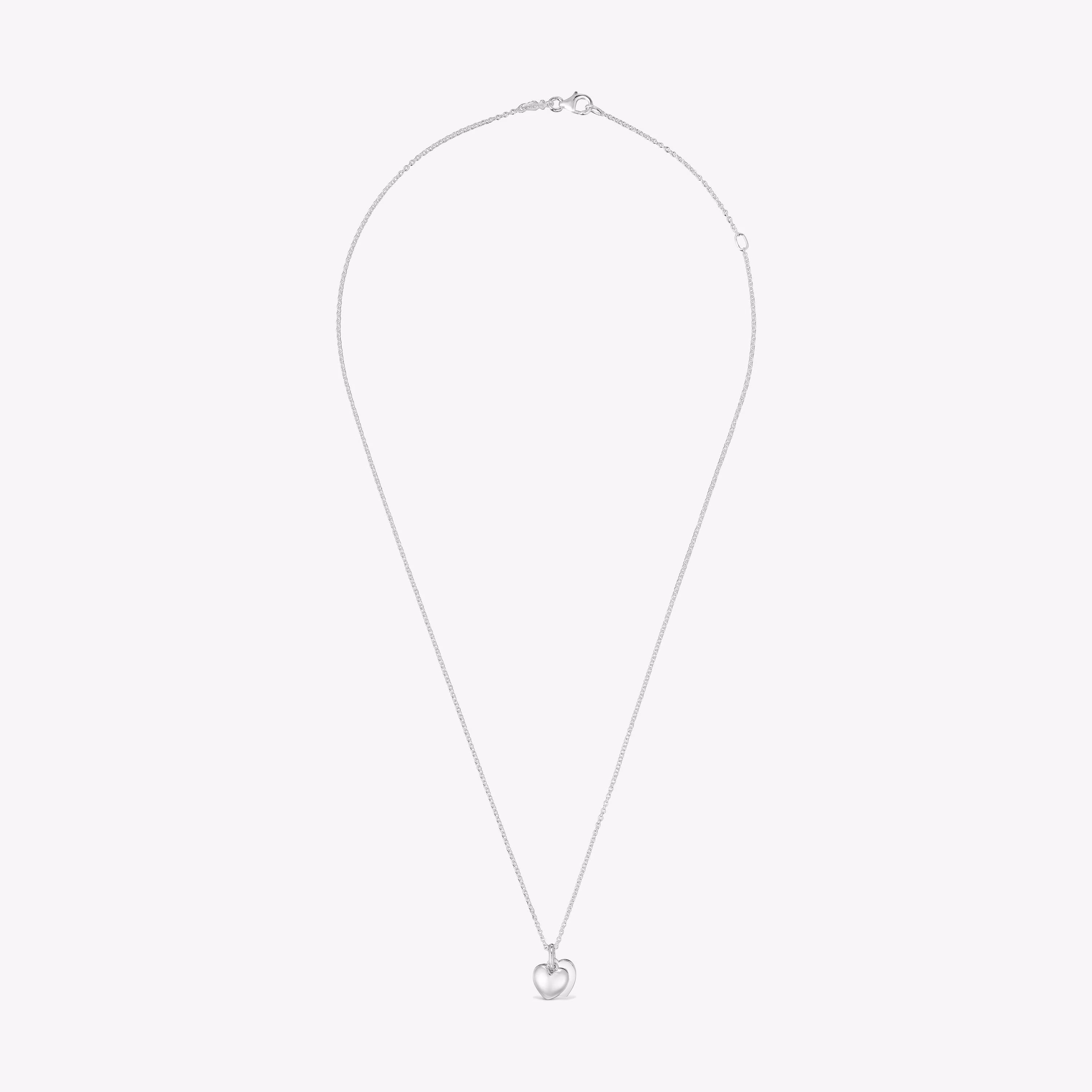 Collar de plata doble corazón 9 mm TOUS Flechazo
