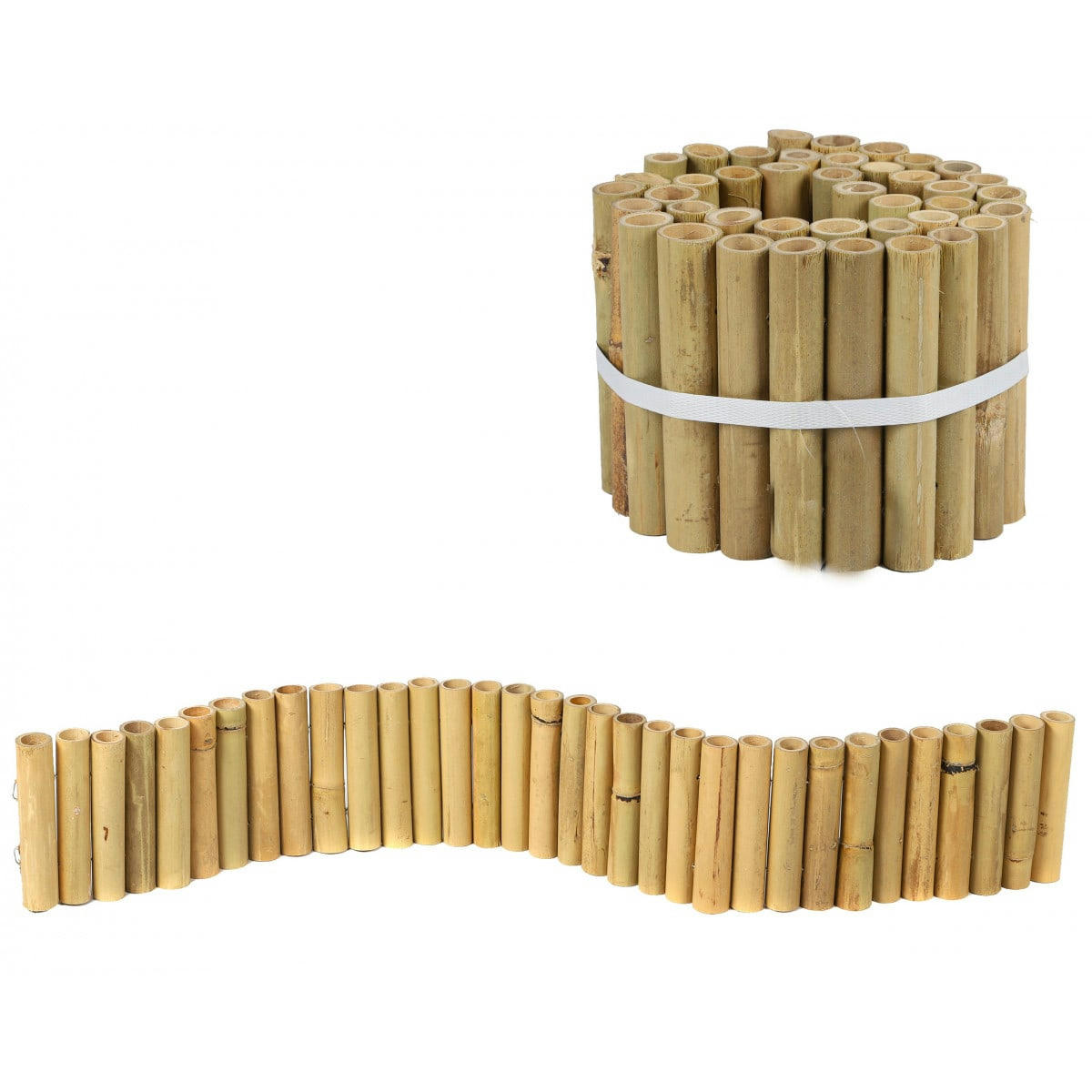 - Bordure de jardin à dérouler en bambou - 100x15m