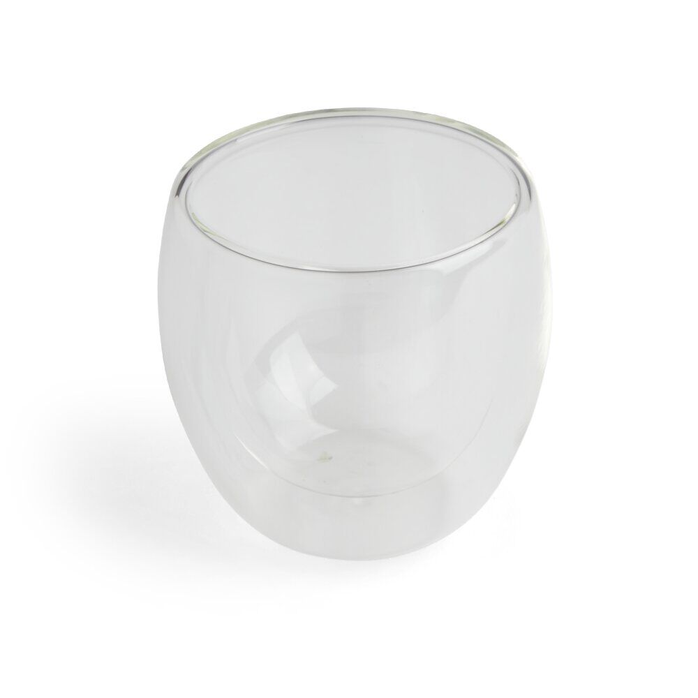 Tasse double paroi verre transparent x2 250ml
