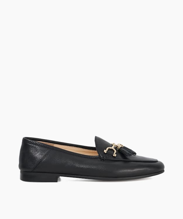 Greysons Black - Metal Trim Snaffle Loafers