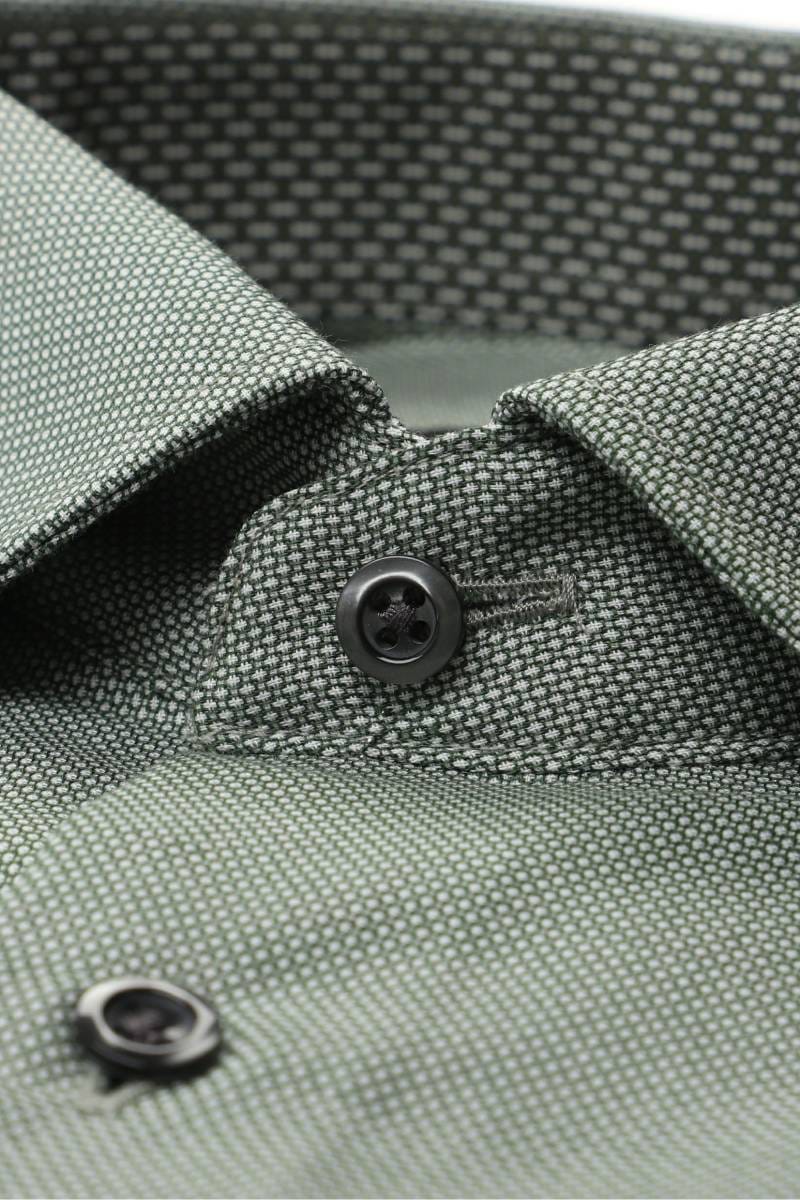ETERNA Slim Fit Hemd dunkelgrün, Strukturiert