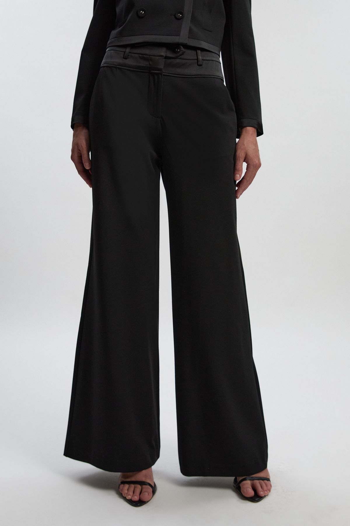KarenMillen Tailored Tux High Waisted Wide Leg Trouser