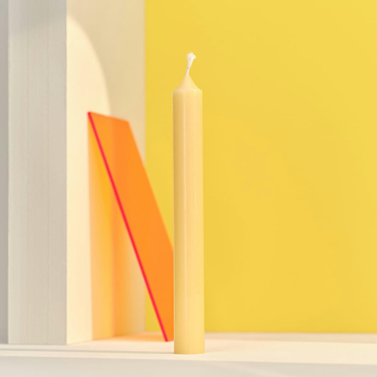 - 12 bougies droites 7h Jaune Pop