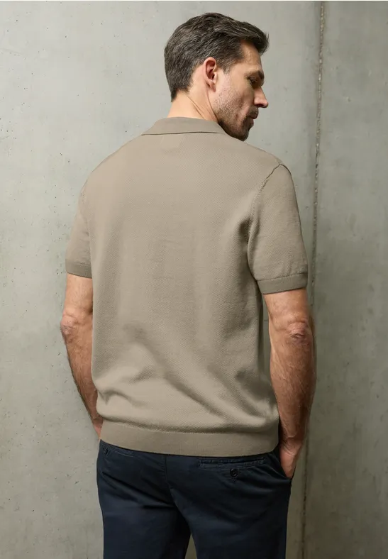 Kurzarm Pullover mit Polokragen