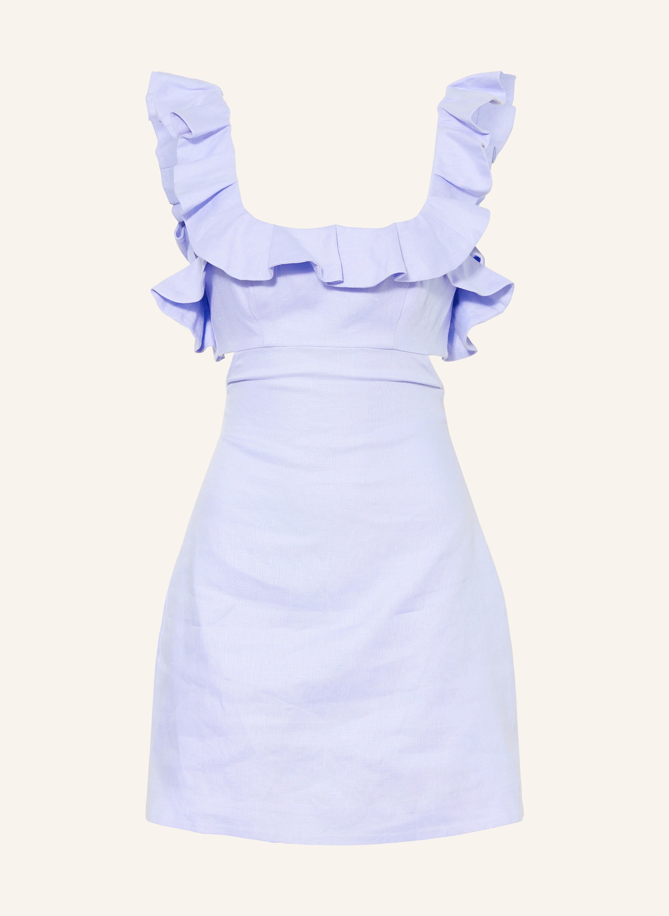 ZIMMERMANN Leinenkleid INDRA FRILLED mit Volants und Cut-outs
