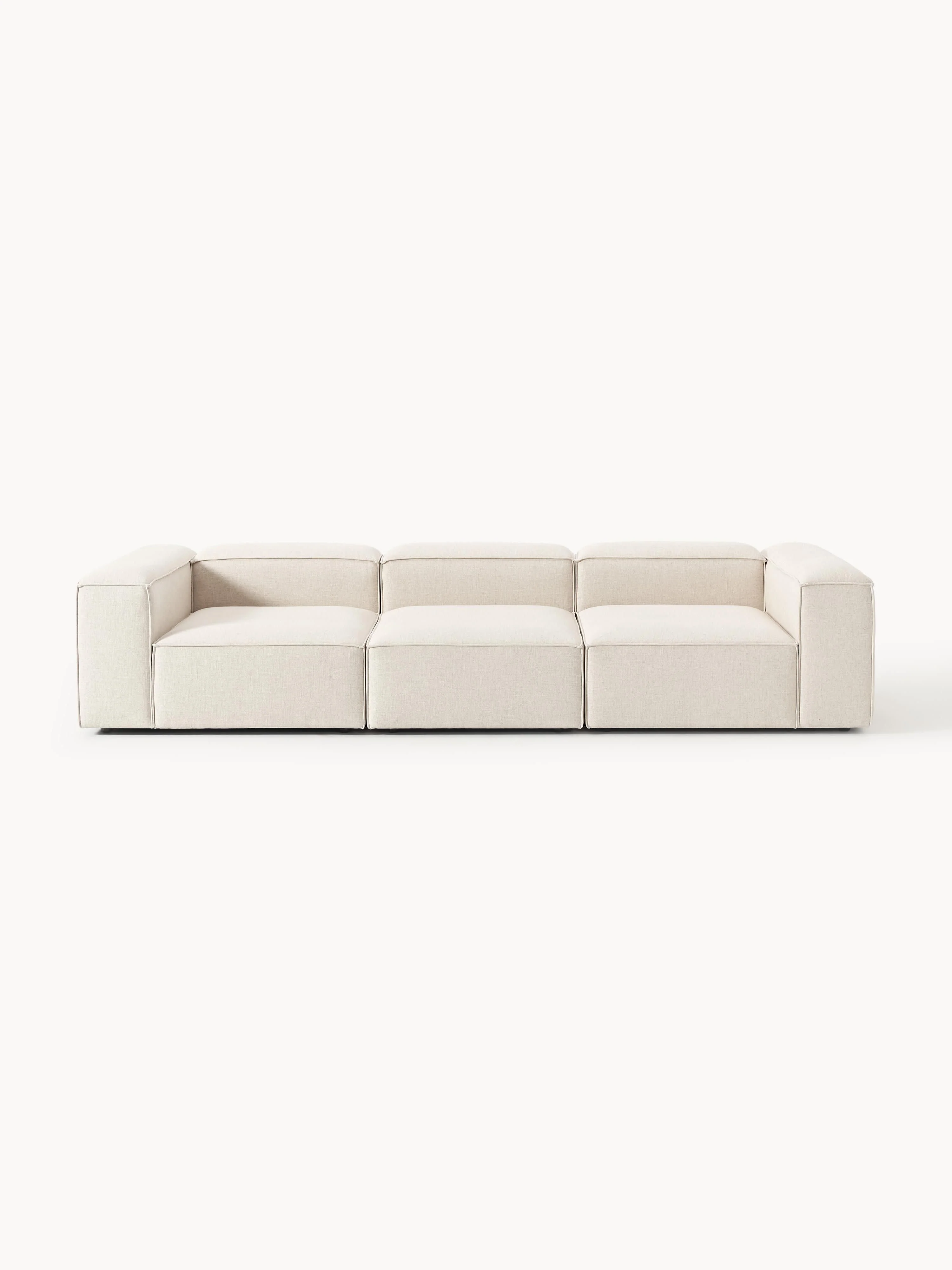 Modulares Sofa Lennon (4-Sitzer) aus Leinen-Mix