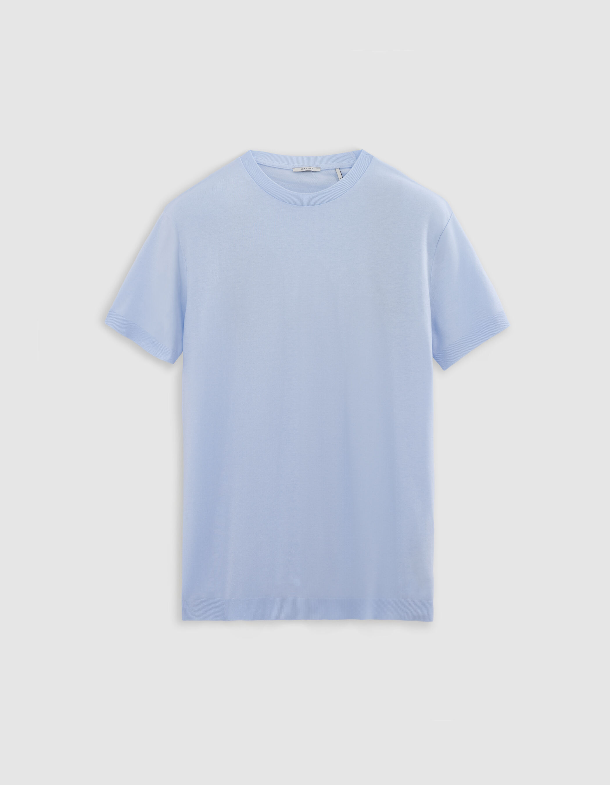 T-shirt ciel col rond en coton modal Homme