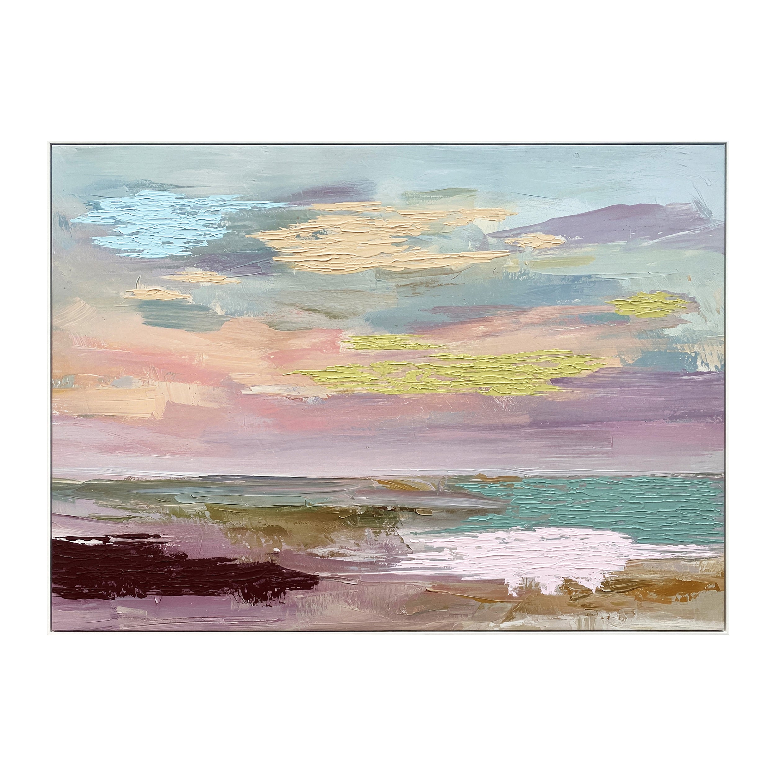 by fonQ Blush of the Earth Schilderij 100 x 140 cm - Wit