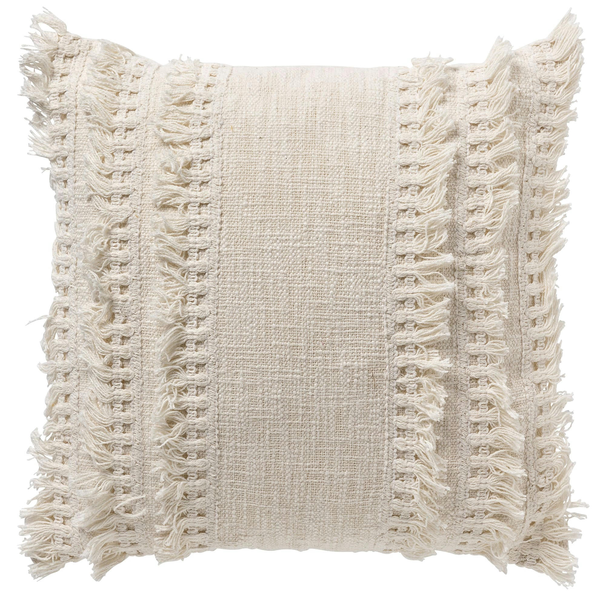 Fara - Coussin - blanc en coton 45x45 cm uni