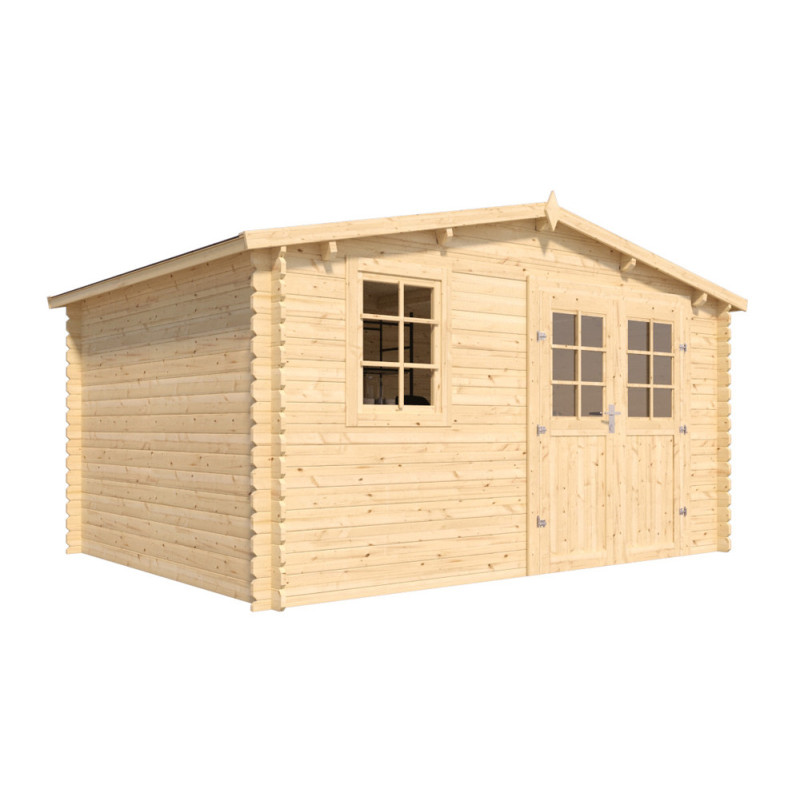 Abri de jardin en bois Vallo 28 mm 4,08 x 4,04 m CERLAND
