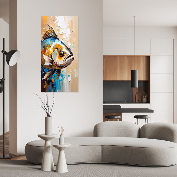 Naklejka na ścianę do pokoju młodzieżowego Feeby Ryba Zwierzę morskie 40x80