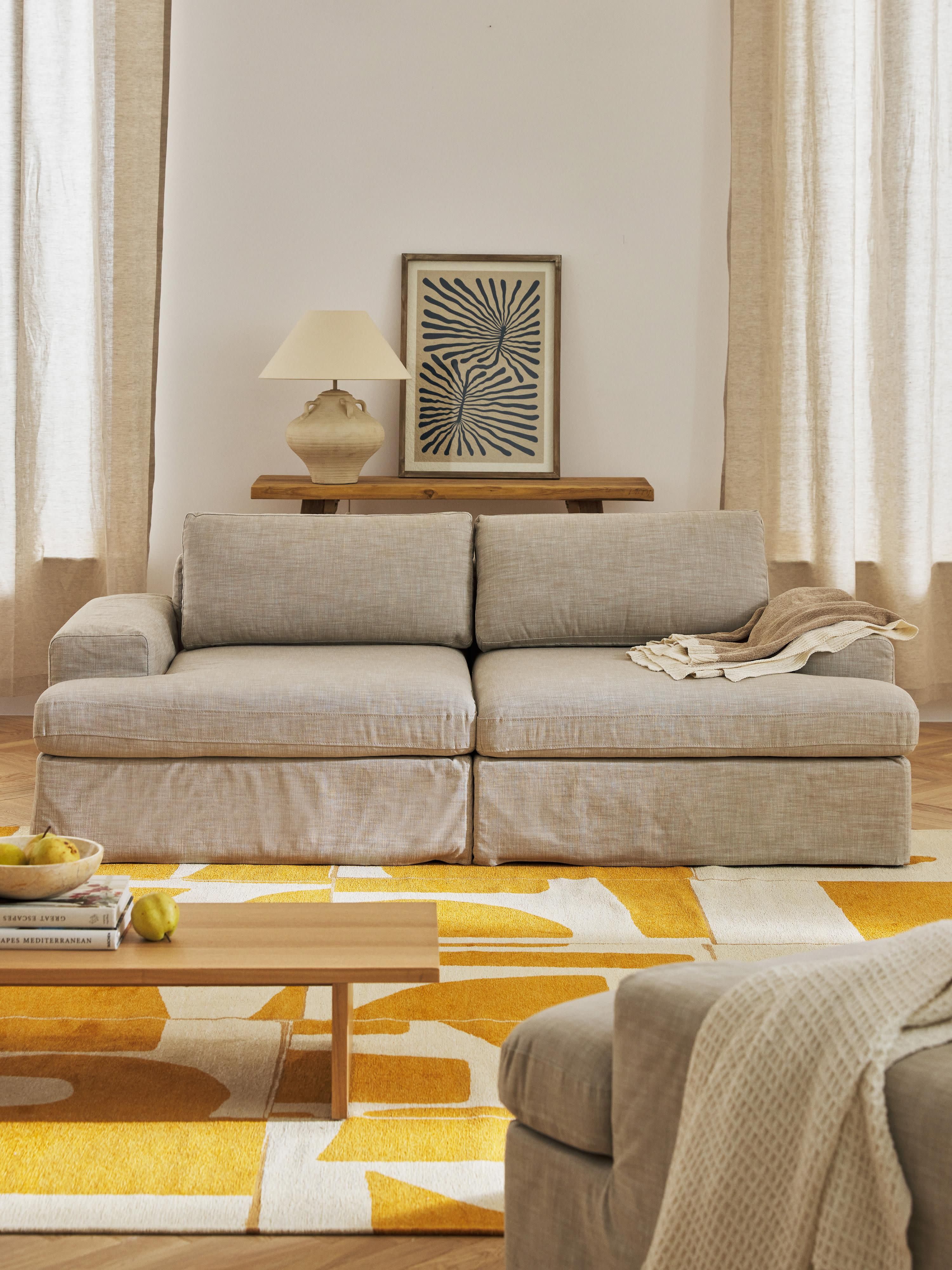 Modulares Sofa Russell (3-Sitzer) mit abnehmbaren Bezügen