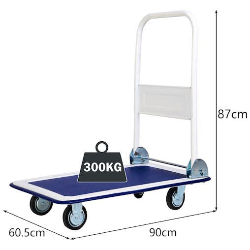 NNECW Folding Platform Truck with Swivel Wheels for Loading/Storage
