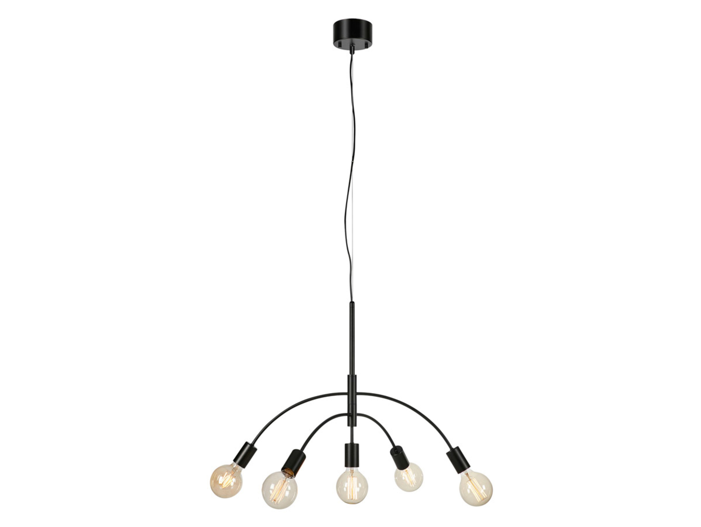 Lampa wisząca Cygnus 5-punktowa metalowa czarna