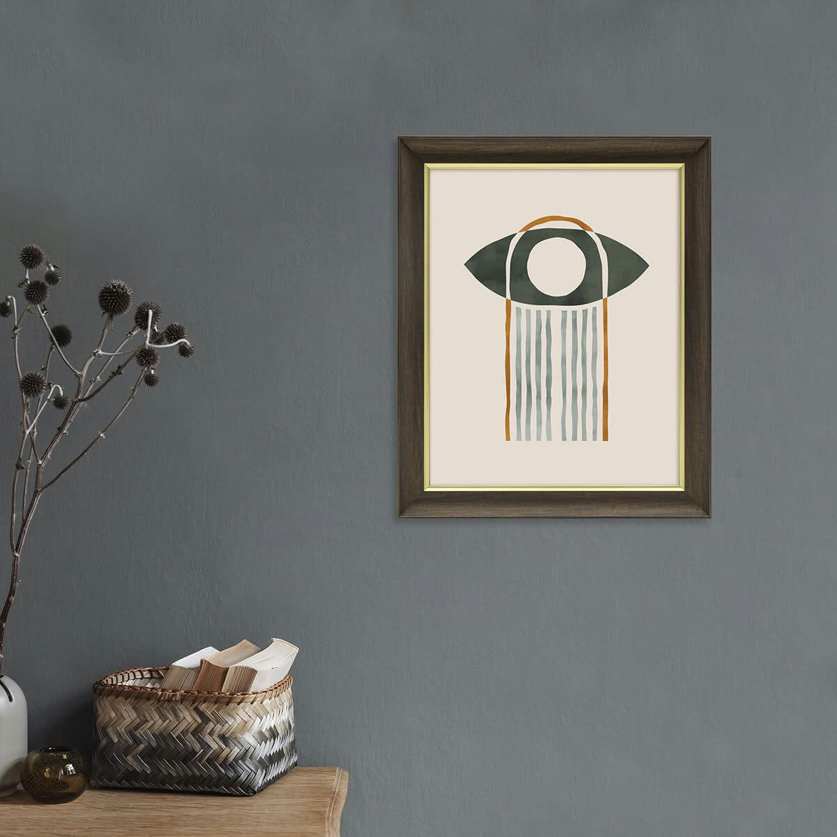 LUNA - Cadre photo ébène et doré 24x30 cm résine recyclée