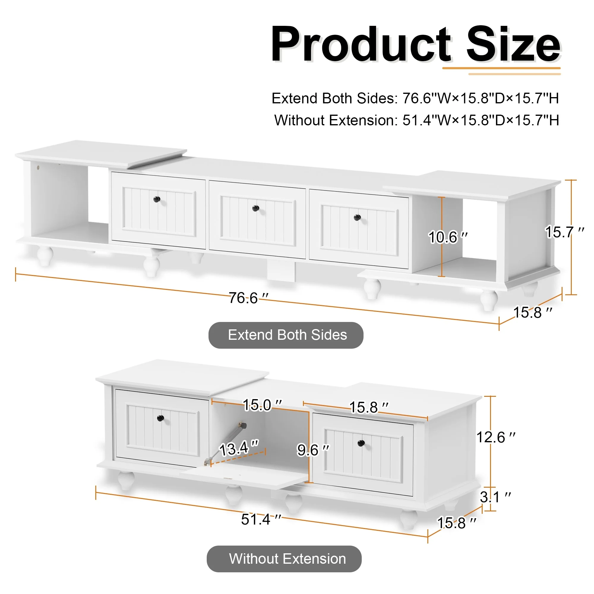 TV Stand TV Console Table Cabinet Entertainment Center