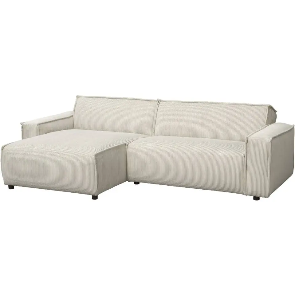 Bank Brooklyn met chaise longue links - Soop - cr&egrave;me