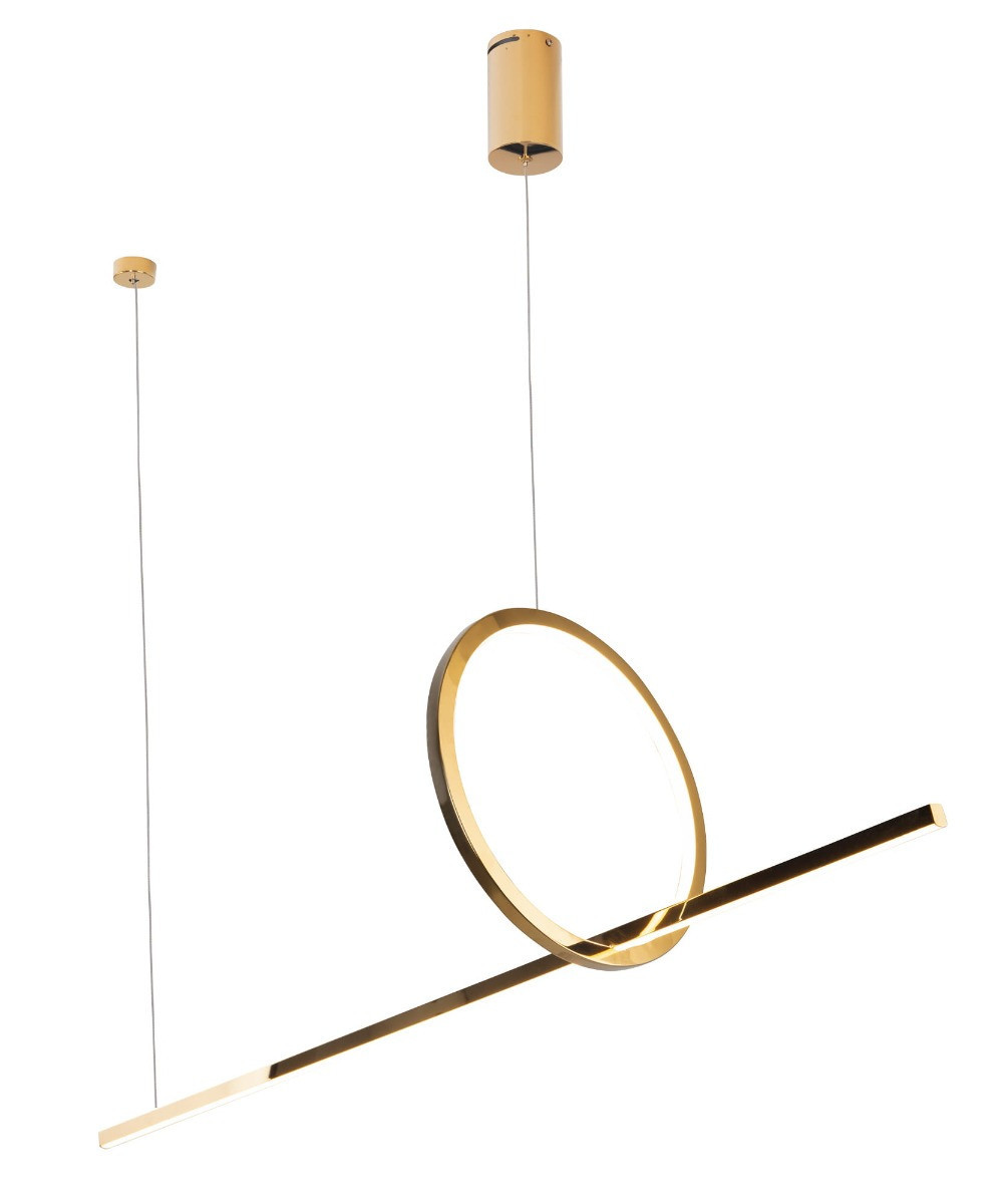 Lampa wisząca LOZANNA złota LED 1x18W Ciepła biel 1800lm Maxlight