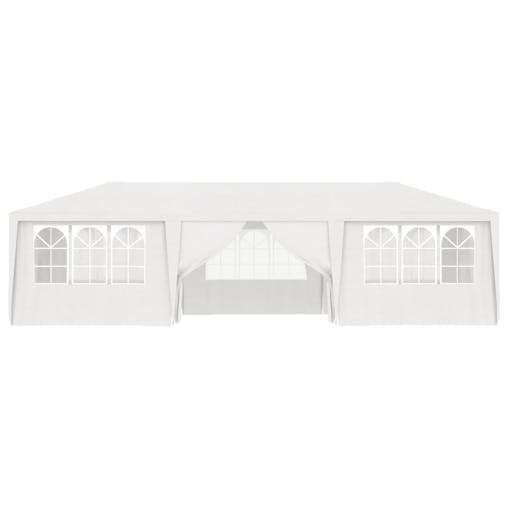 NNEVL Professional Party Tent with Side Walls 4x9 m White 90 g/m&sup2;