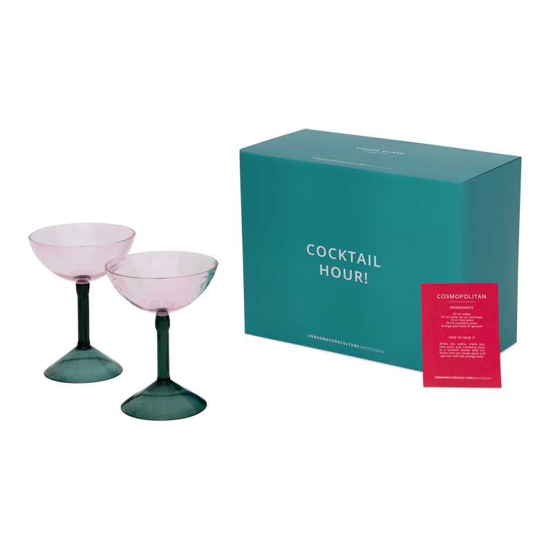 Urban Nature Culture Coupe cocktail glass, set van 2, in cadeauverpakking - Ø 11 * 15 CM