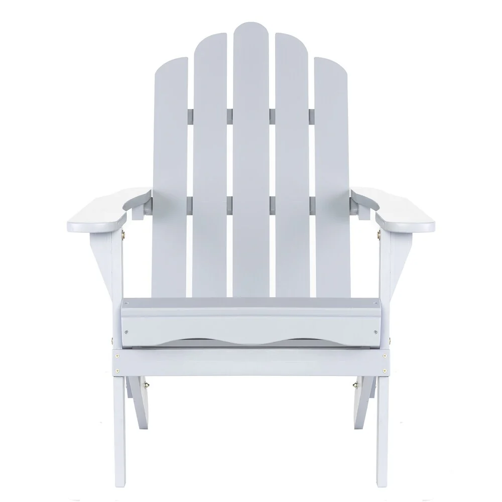White Wood Folding Adirondack Chair