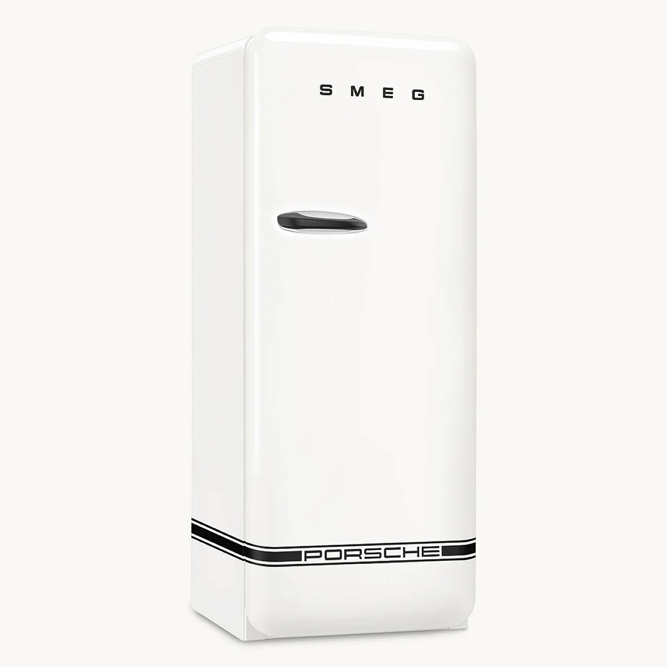 60cm 50s Style Right Hand Hinge Fridge with Icebox Carrara White