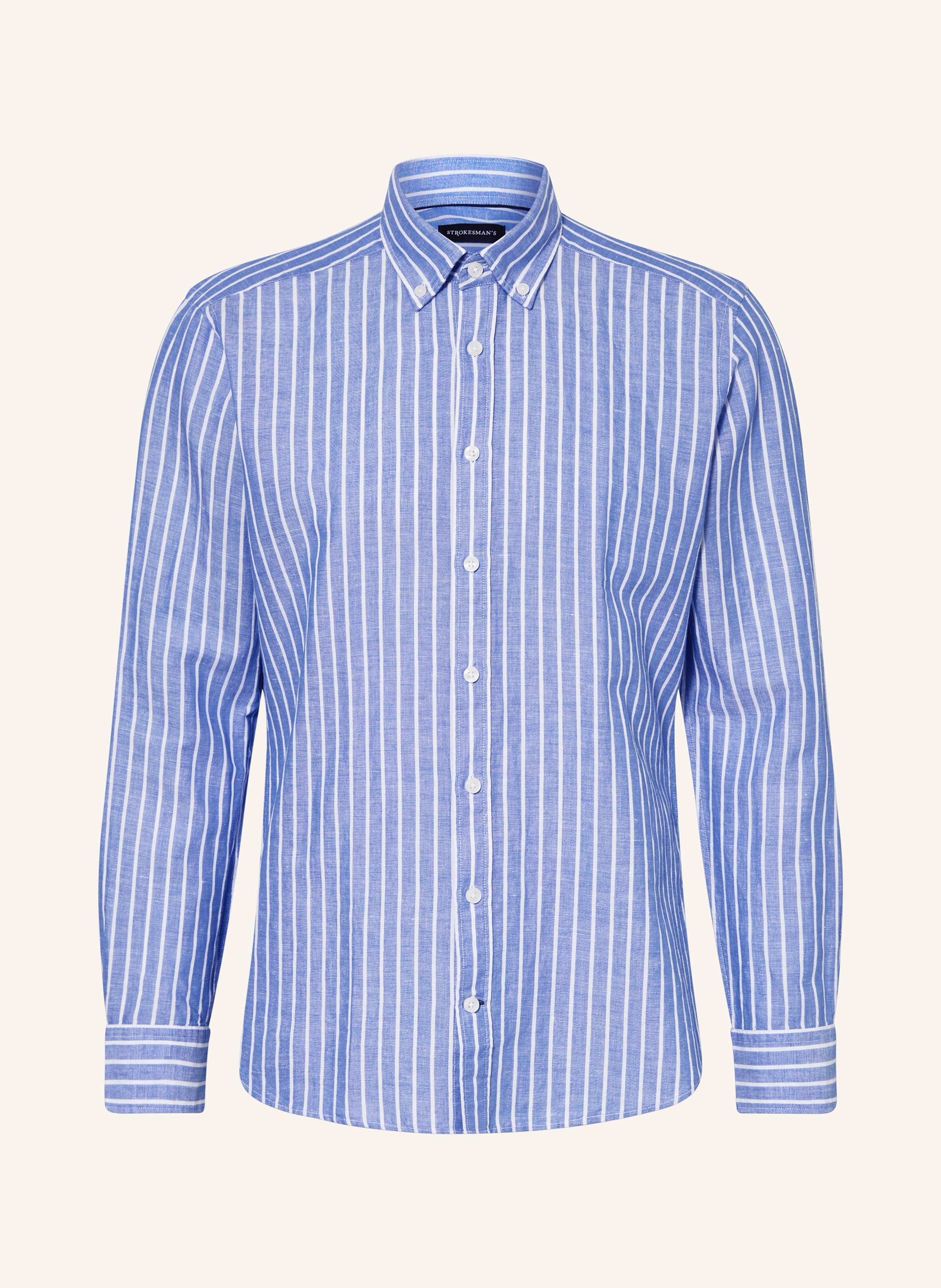 STROKESMAN'S Hemd Regular Fit mit Leinen
