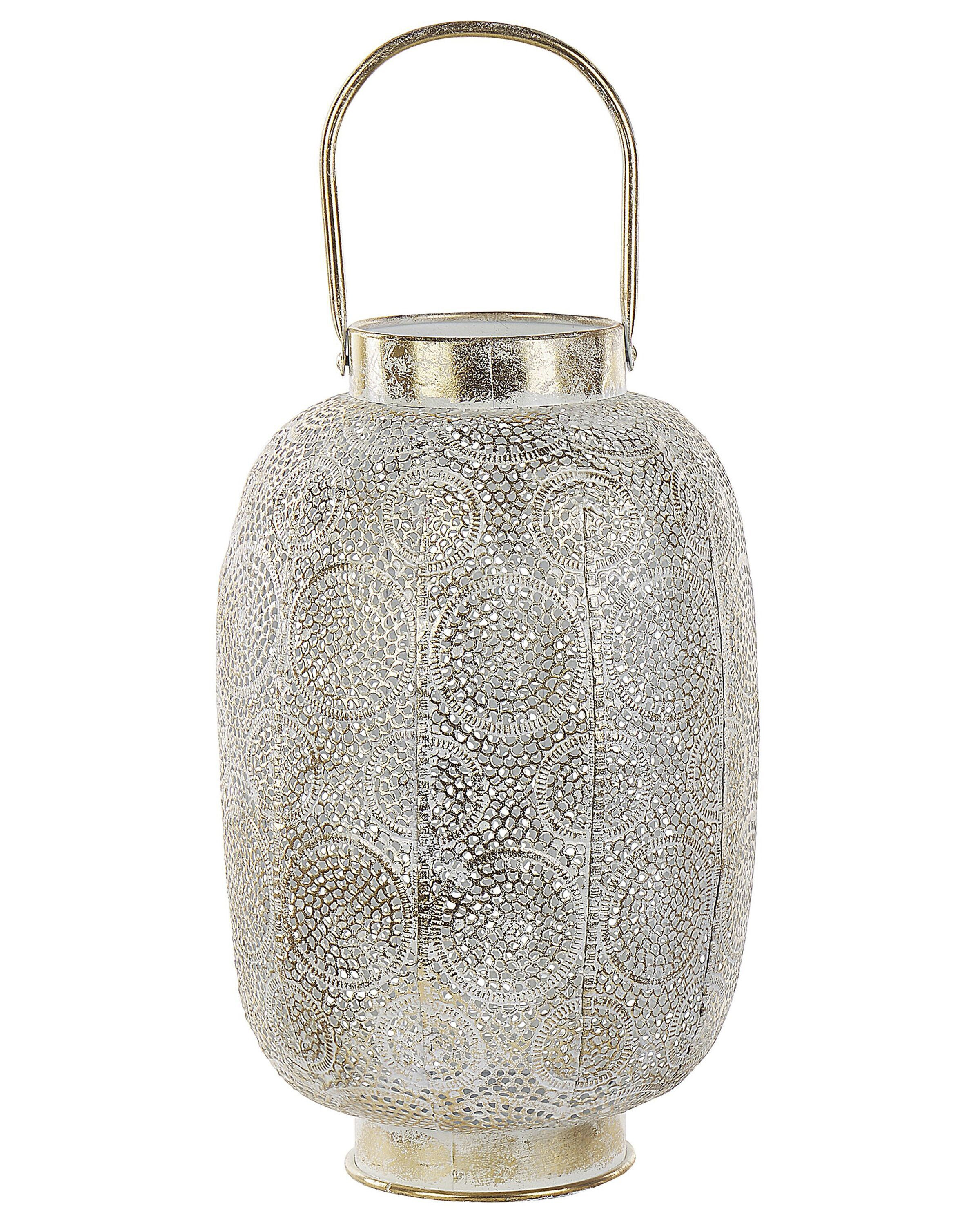 Lampion świecznik metal orient 40 cm złoty