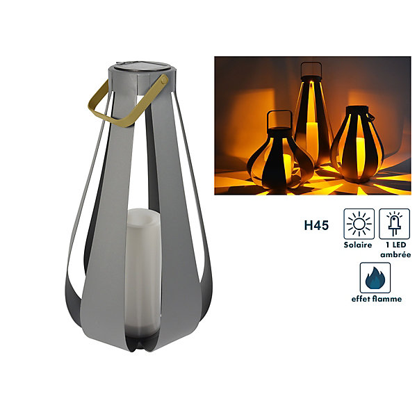 Lanterne solaire Palme h45cm - Orium