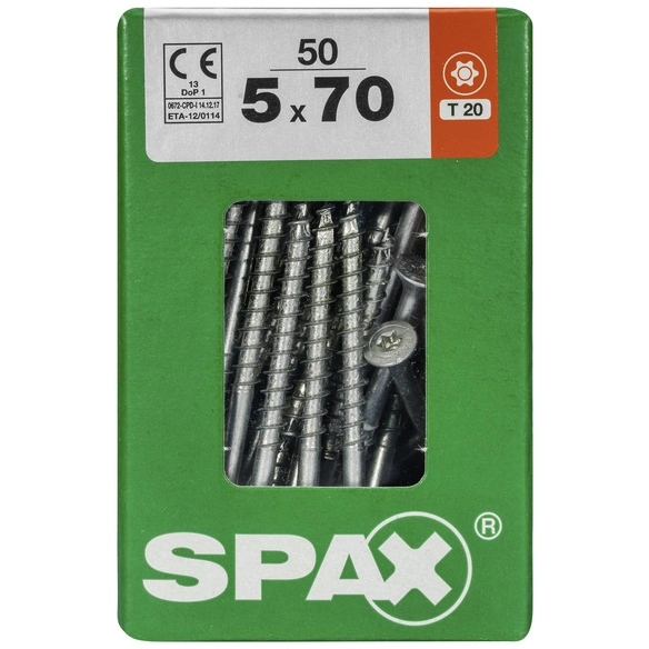 Universalschraube, 5 mm, Stahl, 50 Stk., TRX 5x70 L