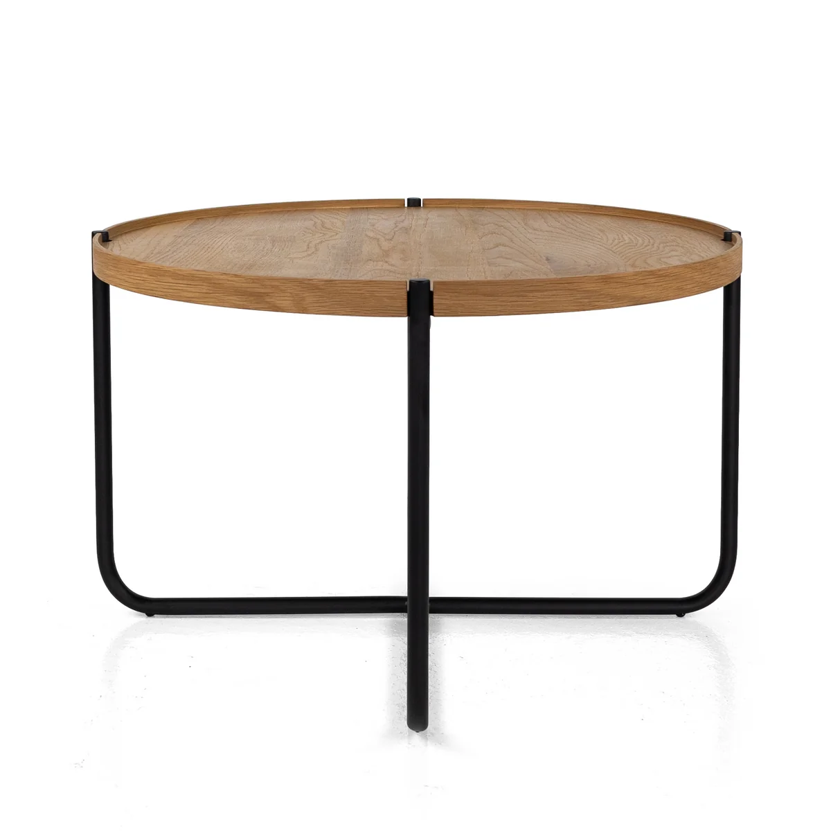 Studio Zondag - Licht Coffee Table Ø 60 cm, walnuss / schwarz