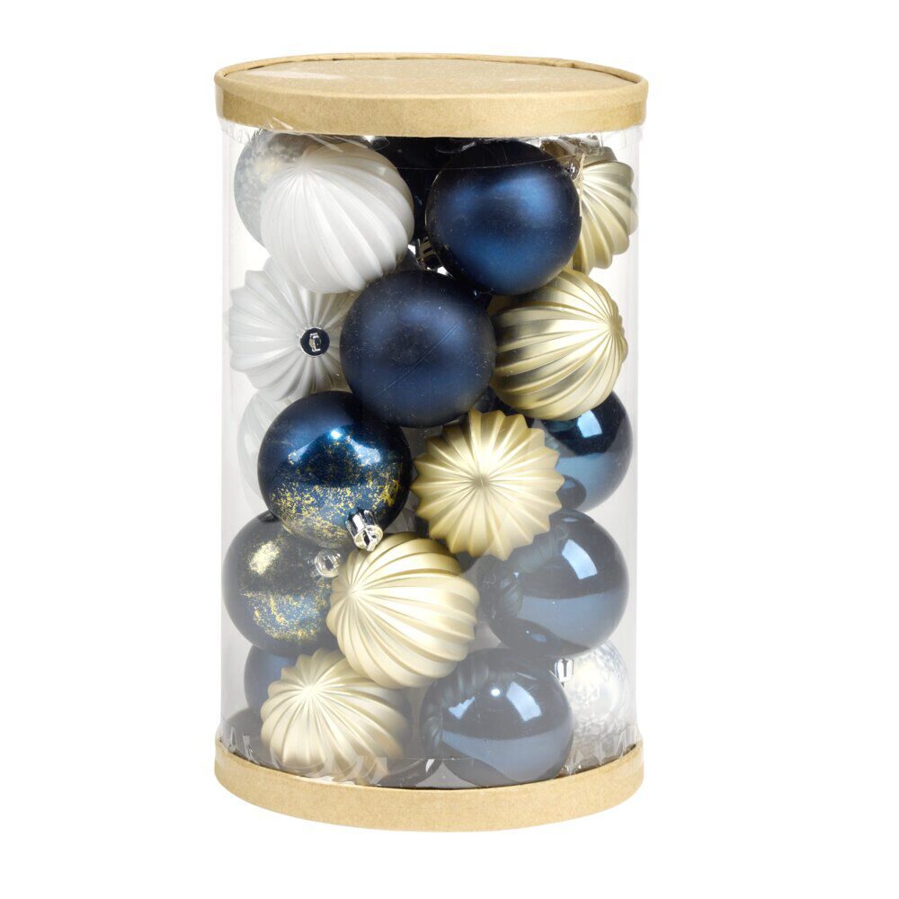 Boule de No&euml;l x25 boréal Ø6.5cm