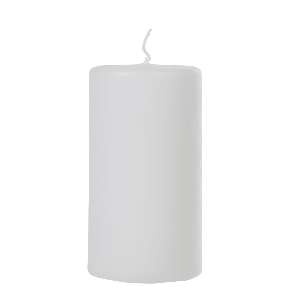 Bougie pilier blanche Ø7xH13,5 cm