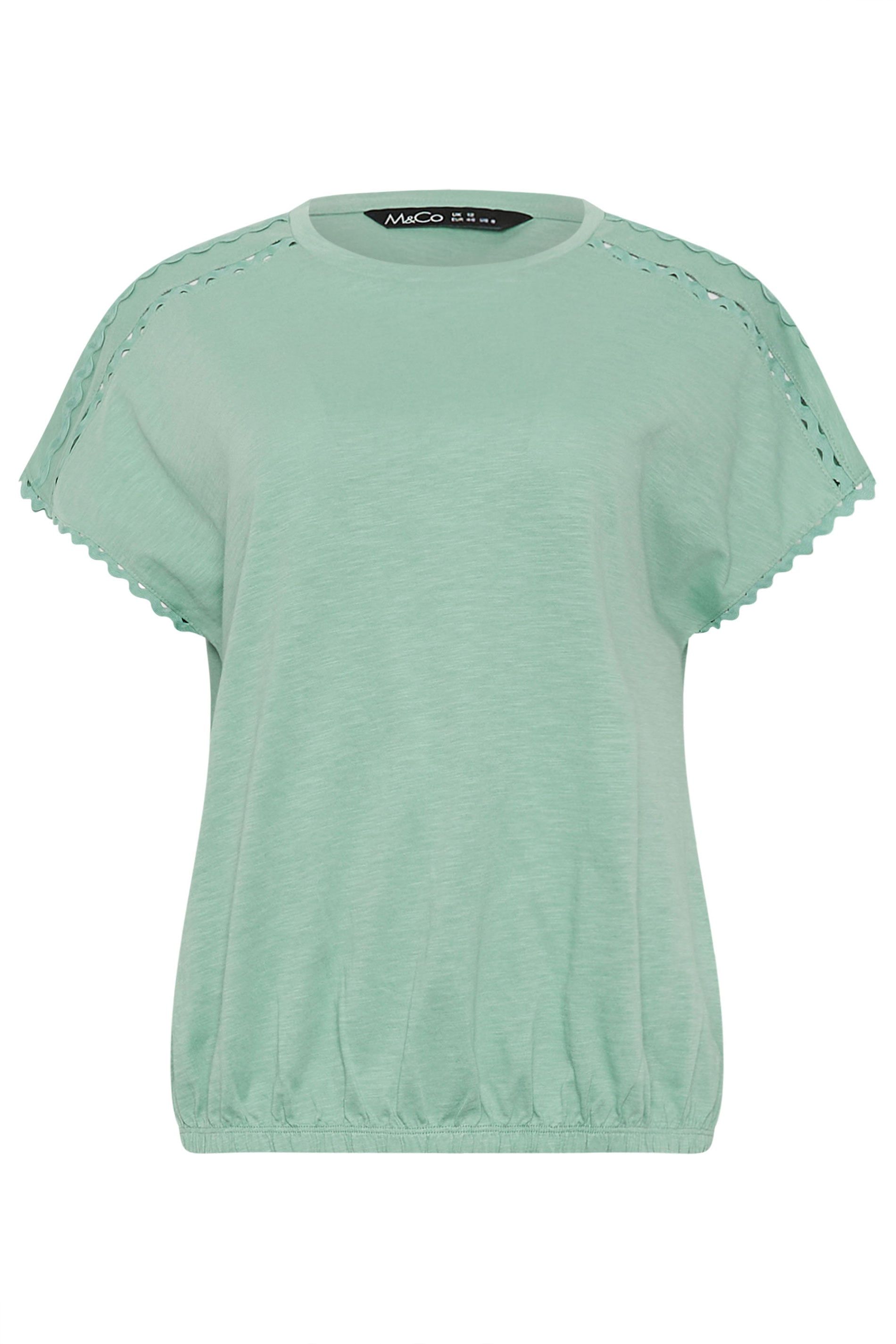 M&Co Scallop Trim Detail Top