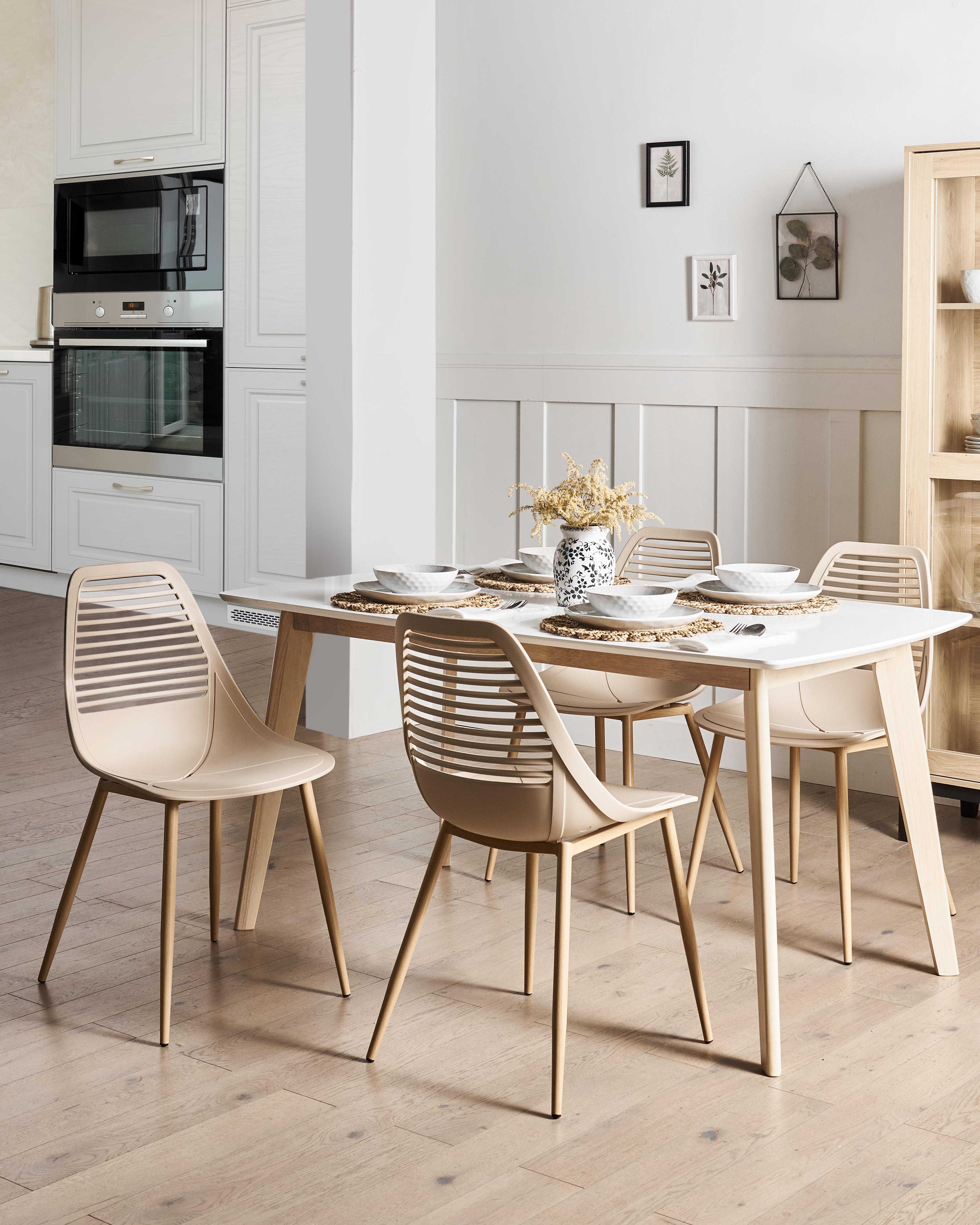 Set of 4 Dining Chairs MONTELLO Beige