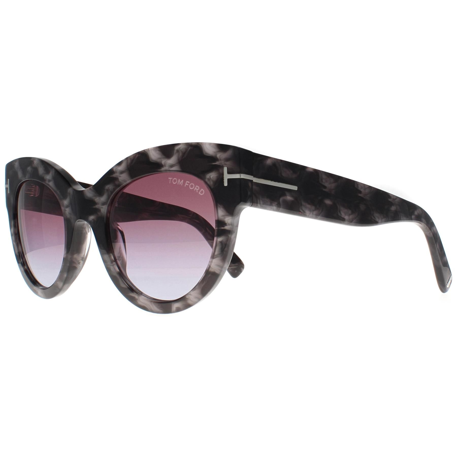 Tom Ford Cat Eye Havana Marble Violet Gradient Lucilla FT1063