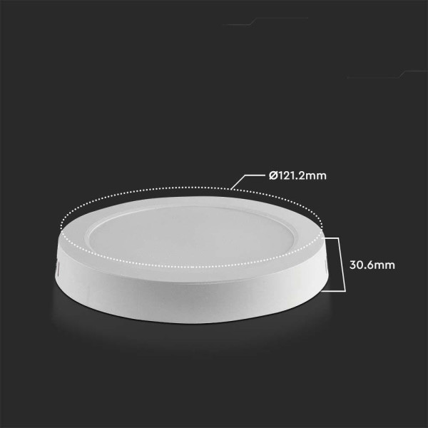 Spot okrągły biały 60006 LED 6W biały zimny wym:3,1x12,1x12,1cm IP20 V-TAC