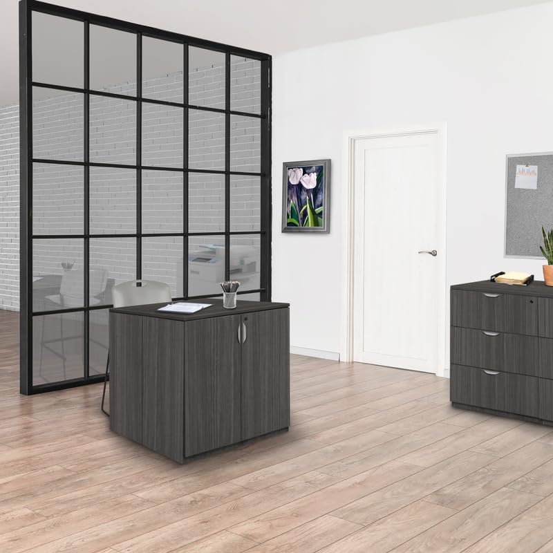 Regency Legacy Stand Up Back to Back Storage Cabinet/Desk- Ash Grey
