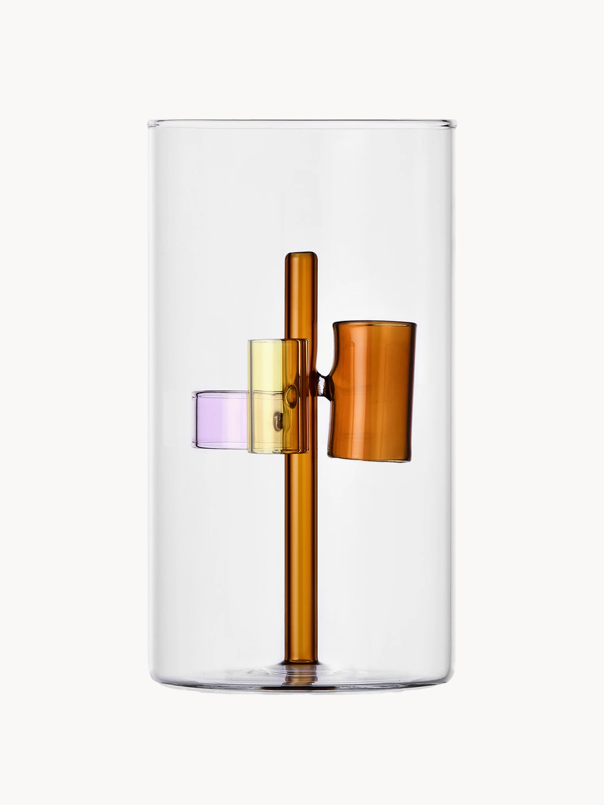 Mundgeblasene Vase Amber